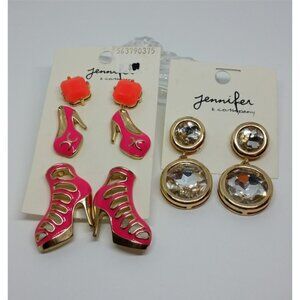 BUNDLE lot trendy fashionista glam shoe lover whimsy earrings statement.